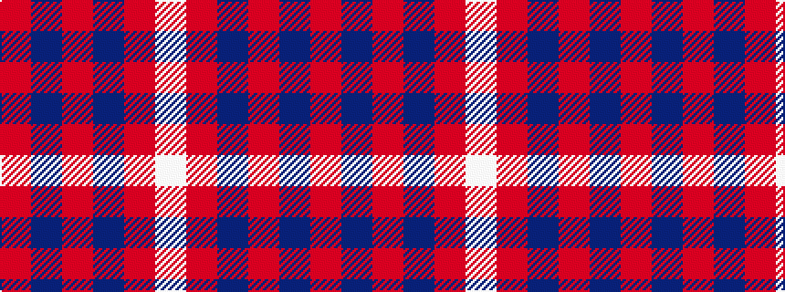 idealised woven sample of pattern RBRBRW
