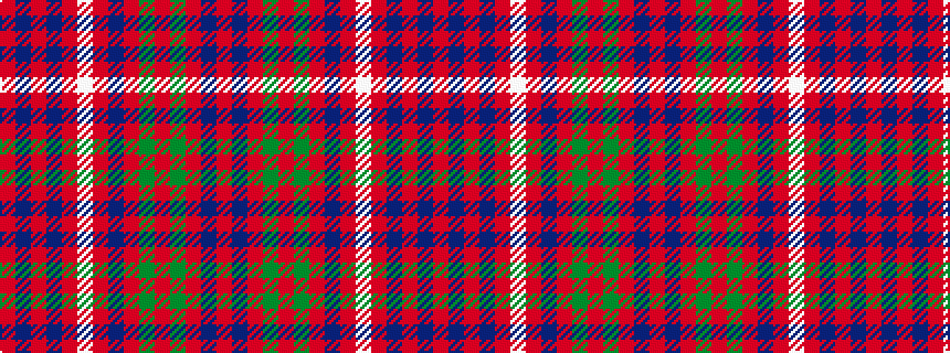 idealised woven sample of pattern RBRBRWRBRGRGRBR
