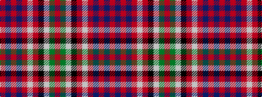 idealised woven sample of pattern RBRBRWRKWGR