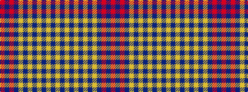 idealised woven sample of pattern RBRBYBYBYBYBY