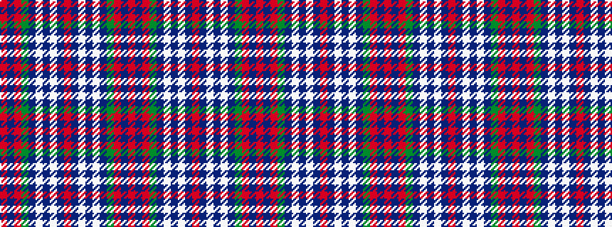 idealised woven sample of pattern RBRGBWBWBRBWBWBGRBR