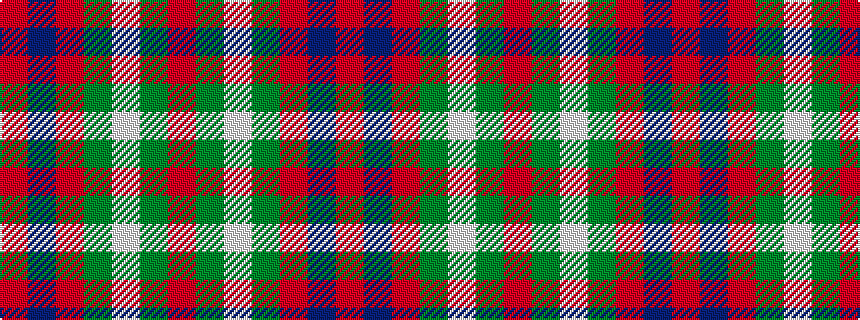 idealised woven sample of pattern RBRGWGR