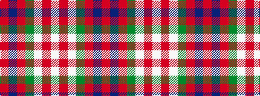 idealised woven sample of pattern RBRGWRW