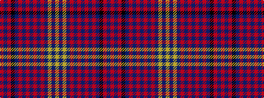 idealised woven sample of pattern RBRKBRBRBRBRBYBY