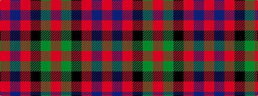 idealised woven sample of pattern RBRKGR