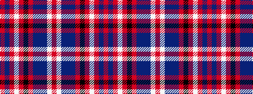 idealised woven sample of pattern RBRWRKRBBBWR