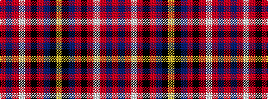 idealised woven sample of pattern RBRWRKRBKY