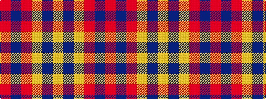 idealised woven sample of pattern RBRYBY