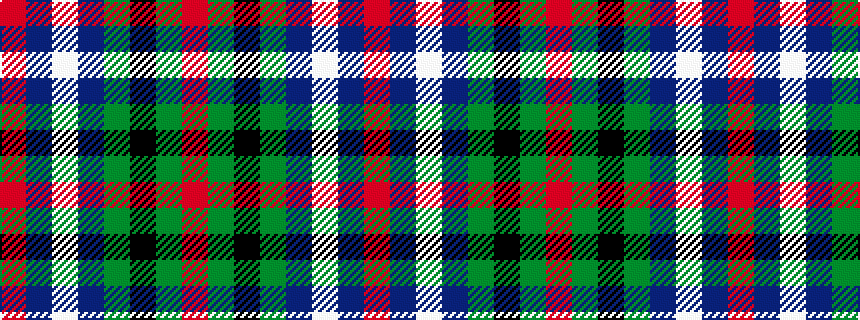 idealised woven sample of pattern RBWBGKGR