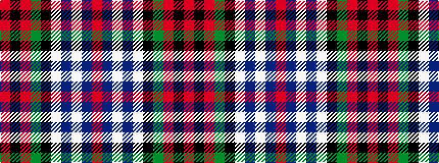 idealised woven sample of pattern RBWBWKGRKR