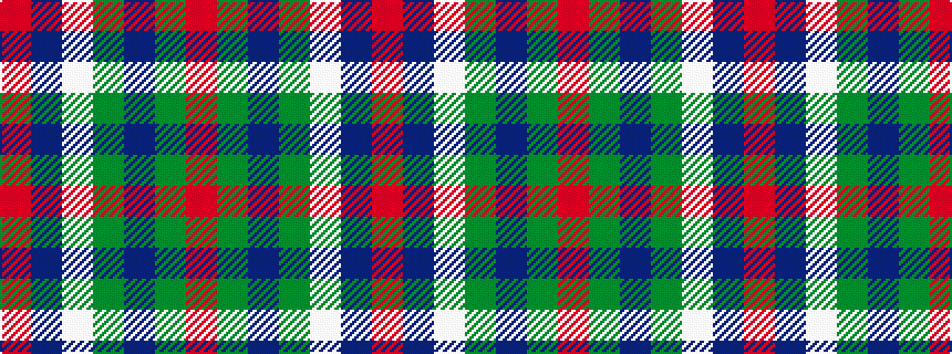 idealised woven sample of pattern RBWGBGR