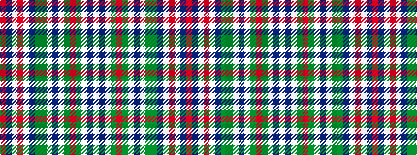 idealised woven sample of pattern RBWRWBGGWBWGRGWBW