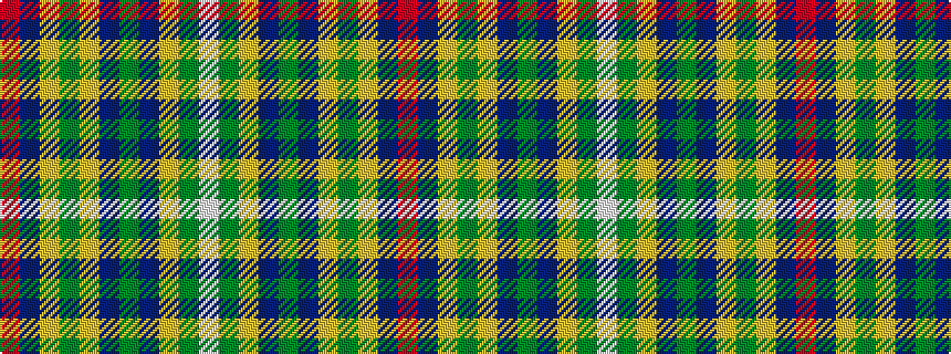 idealised woven sample of pattern RBYGYBGBYGW