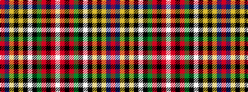 idealised woven sample of pattern RBYKYKWKGRKRW