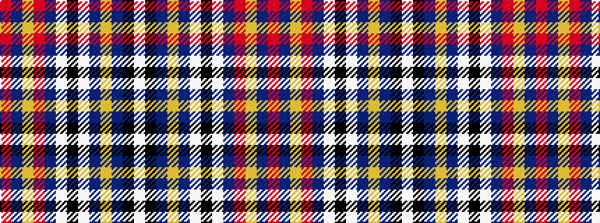 idealised woven sample of pattern RBYRBWKWBYBKW