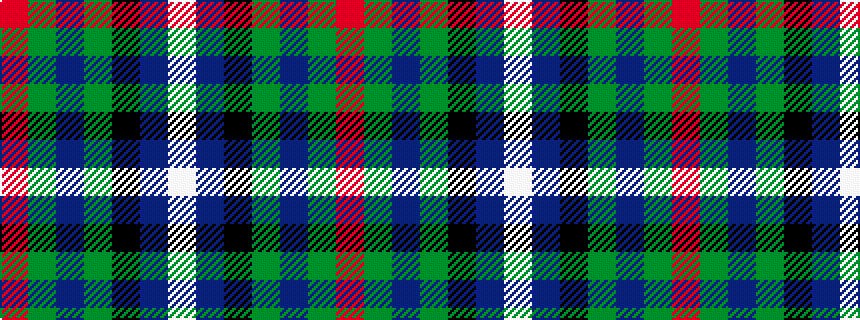 idealised woven sample of pattern RGBGKBW