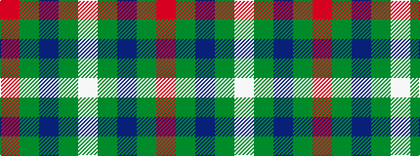 idealised woven sample of pattern RGBGW