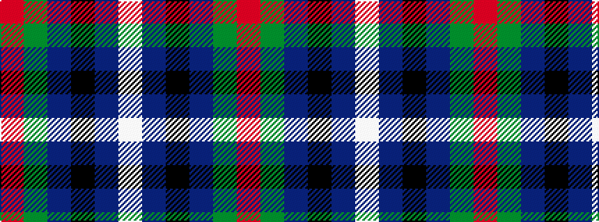 idealised woven sample of pattern RGBKBW