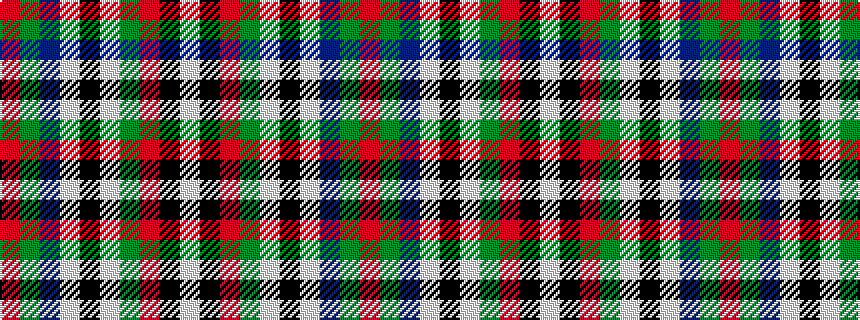 idealised woven sample of pattern RGBWKWGRKW