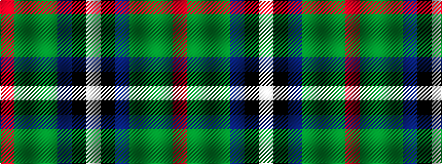 idealised woven sample of pattern RGGGBKW