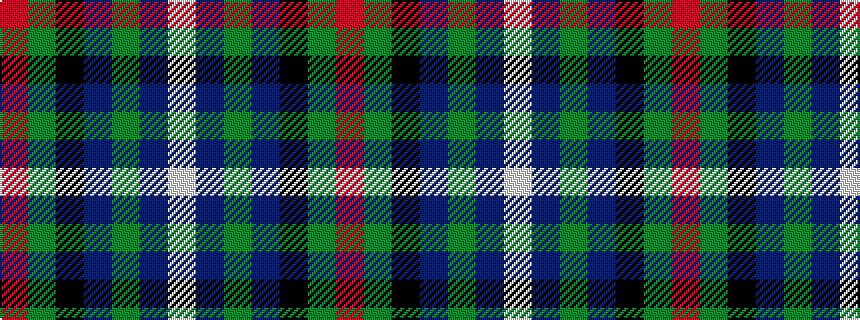 idealised woven sample of pattern RGKBGBW