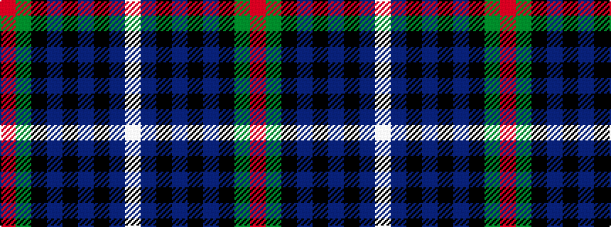 idealised woven sample of pattern RGKBKBKBW