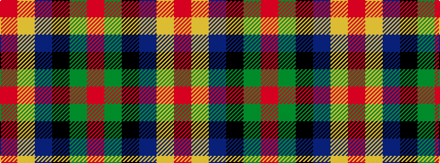 idealised woven sample of pattern RGKBYR