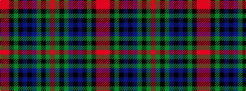 idealised woven sample of pattern RGKGBKBKGKRR