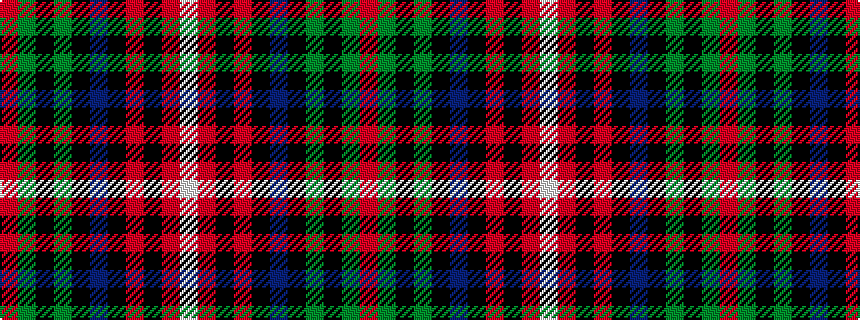 idealised woven sample of pattern RGKGKBKRKRW