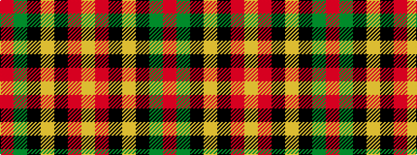 idealised woven sample of pattern RGKYKRY