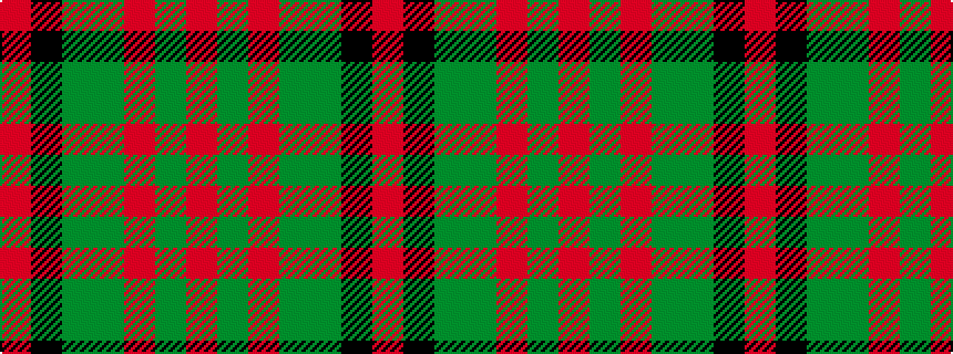 idealised woven sample of pattern RGRGGKR