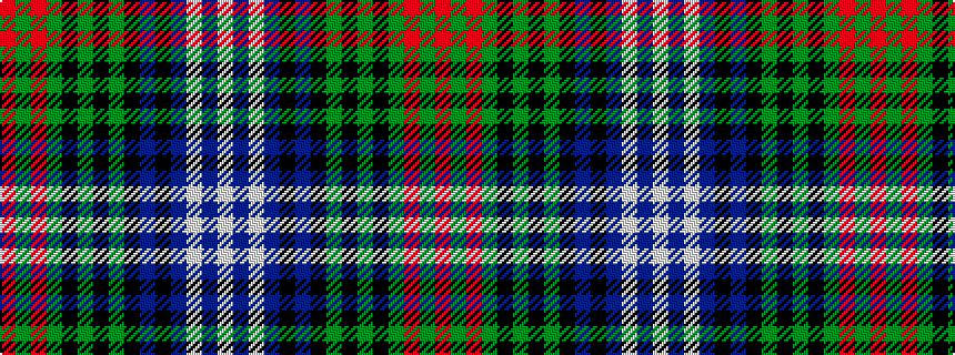 idealised woven sample of pattern RGRGKGKGKBKBWBW