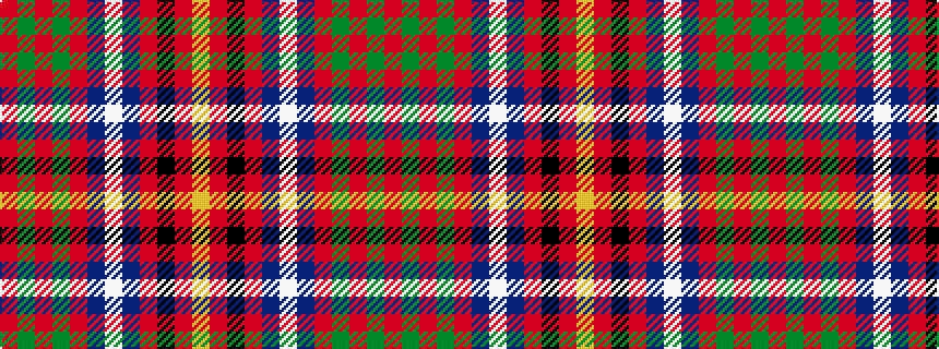 idealised woven sample of pattern RGRGRBWBRKRY