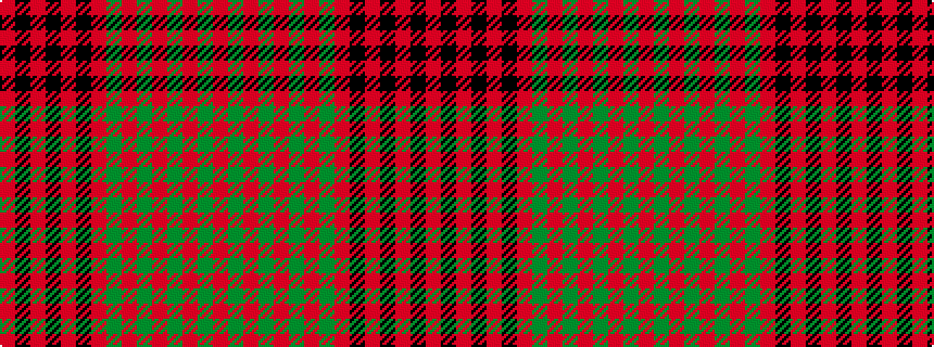 idealised woven sample of pattern RGRGRGRGRKRKRKR