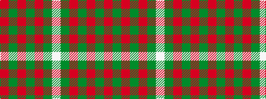 idealised woven sample of pattern RGRGRGW