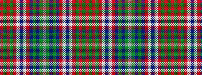 idealised woven sample of pattern RGRGRWBWRBGBGW