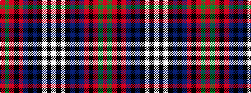 idealised woven sample of pattern RGRKRBKBKWKW
