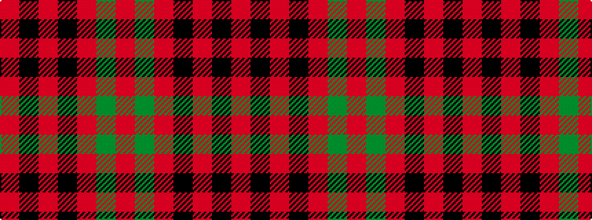 idealised woven sample of pattern RGRKRKR