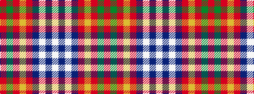 idealised woven sample of pattern RGRYRBWBW