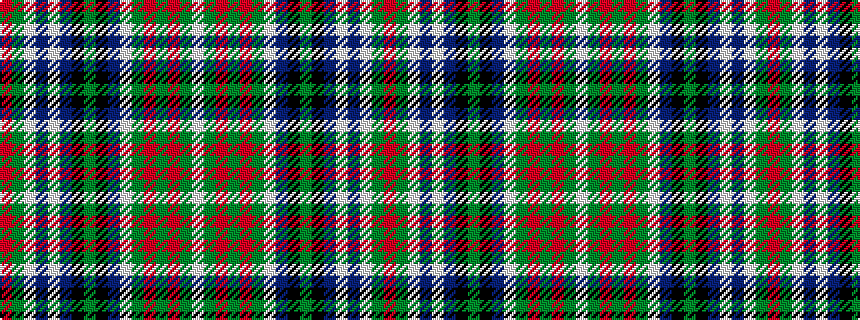 idealised woven sample of pattern RGWBWBKGKBWGRGRGW