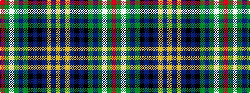 idealised woven sample of pattern RGWGBGKBKBYBY