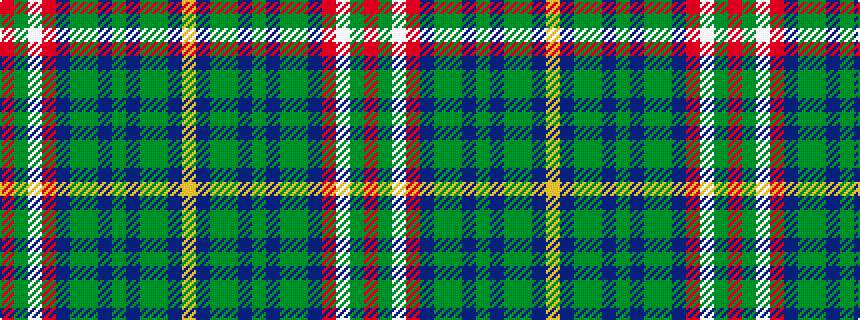 idealised woven sample of pattern RGWRBGGBGBGGBY