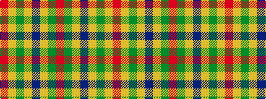 idealised woven sample of pattern RGYBYGYR