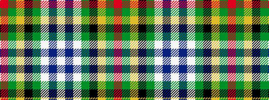 idealised woven sample of pattern RGYKGWBW