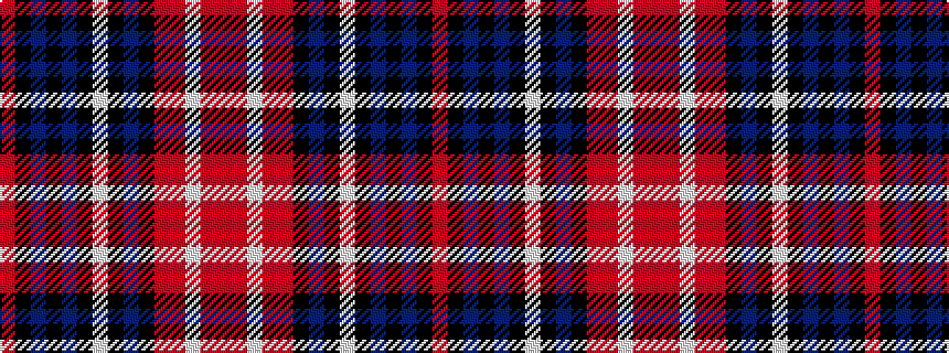 idealised woven sample of pattern RKBKBKWKBKRRWRR