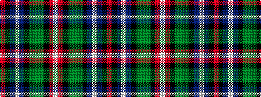 idealised woven sample of pattern RKBWBKGGGKRW