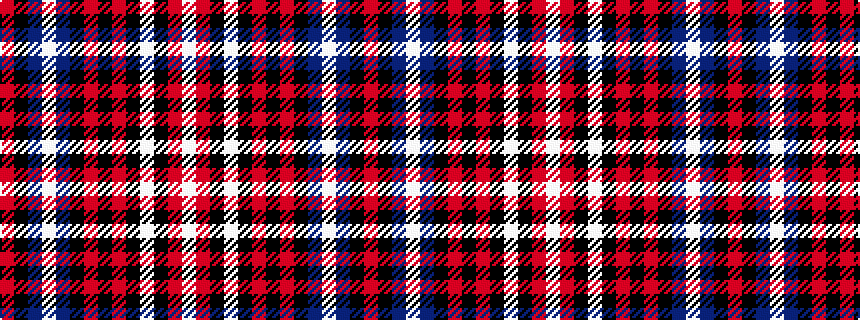 idealised woven sample of pattern RKBWBKRKRKWKRW