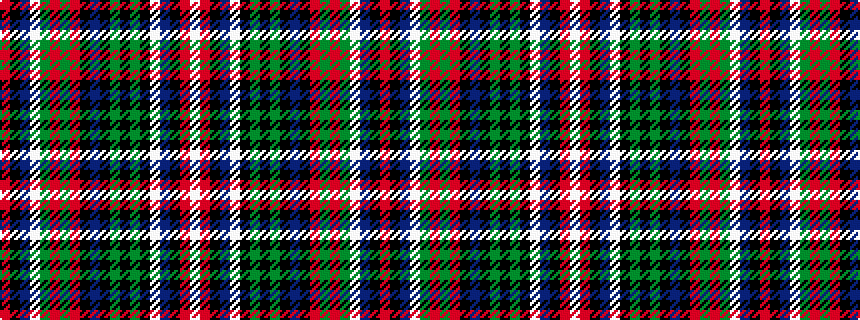idealised woven sample of pattern RKBWGRGRKBKGKGKWBKRW