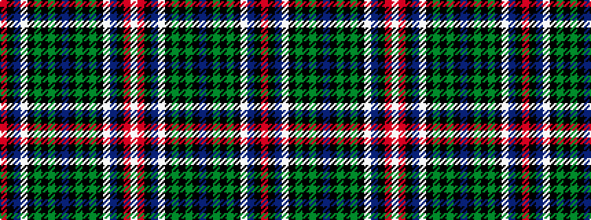 idealised woven sample of pattern RKBWKGKGKBKGKGKWBKRW
