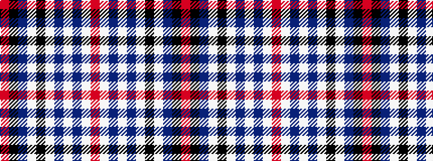 idealised woven sample of pattern RKBWKWBWBWR